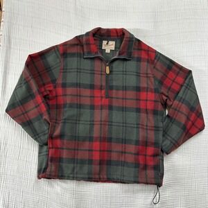 Woolrich Tartan Pullover Wool blend Half Zip Sweater Mens Sz XL Plaid